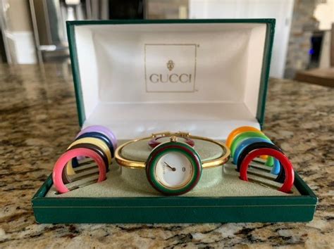 gucci watch that changes colors|gucci watch with colored bezels.